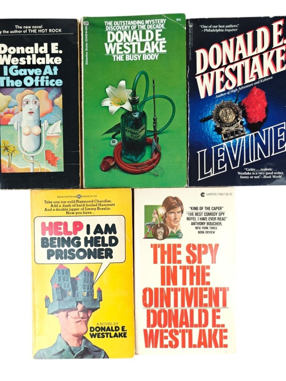 Donald E. Westlake Lot Of 5 Mass Market Paperback Books Vintage Mystery Crime